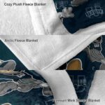 customized utah state aggies mickey navy blanket best selling