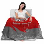 customized utah utes grunge streaks red blanket best selling