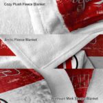 customized utah utes grunge texture red white blanket best selling