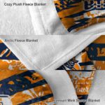 customized utep miners floral stripes blue white blanket best selling