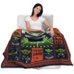 customized utsa roadrunners baby yoda orange blanket best selling
