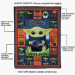 customized utsa roadrunners baby yoda orange blanket best selling