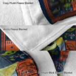 customized utsa roadrunners baby yoda orange blanket best selling