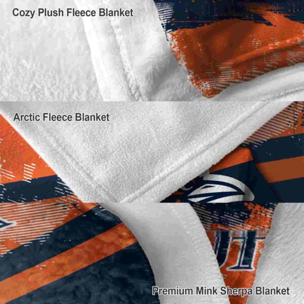 customized utsa roadrunners grunge streaks orange blanket premium grade