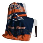 customized utsa roadrunners grunge streaks orange blanket top rated