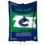 Customized Vancouver Canucks Paint Strokes Blue White Blanket 1 customized vancouver canucks paint strokes blue white blanket best selling
