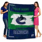 customized vancouver canucks paint strokes blue white blanket best selling