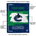 customized vancouver canucks paint strokes blue white blanket best selling