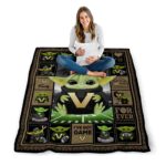 customized vanderbilt commodores baby yoda black blanket best selling