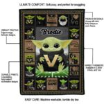 customized vanderbilt commodores baby yoda black blanket best selling