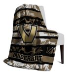 customized vanderbilt commodores floral stripes black white blanket best selling
