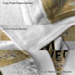 customized vegas golden knights grunge texture tan white blanket best selling