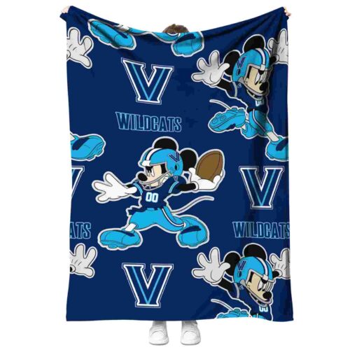 customized villanova wildcats mickey navy blanket best selling