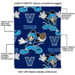 customized villanova wildcats mickey navy blanket best selling
