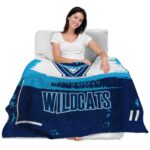 customized villanova wildcats paint strokes navy white blanket best selling