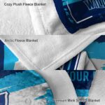 customized villanova wildcats paint strokes navy white blanket best selling