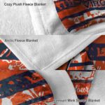 customized virginia cavaliers floral stripes blue white blanket best selling