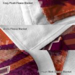 customized virginia tech hokies grunge streaks maroon blanket best selling