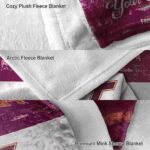 customized virginia tech hokies grunge texture maroon white blanket best selling