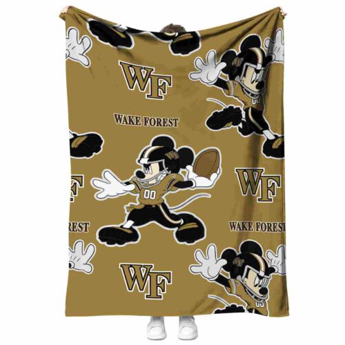 customized wake forest demon deacons mickey gold blanket best selling