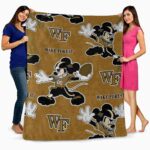 customized wake forest demon deacons mickey gold blanket best selling