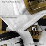 customized wake forest demon deacons paint strokes gold white blanket best selling