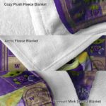 customized washington huskies baby yoda purple blanket best selling