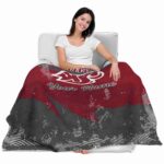 customized washington state cougars grunge streaks crimson blanket best selling