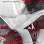 customized washington state cougars grunge streaks crimson blanket best selling