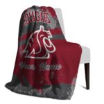 customized washington state cougars grunge streaks crimson blanket best selling