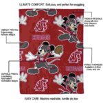 customized washington state cougars mickey crimson blanket best selling