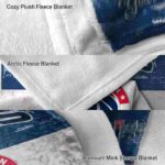 customized washington wizards grunge texture blue white blanket best selling
