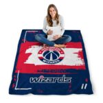 customized washington wizards paint strokes blue white blanket best selling