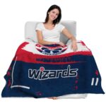 customized washington wizards paint strokes blue white blanket best selling