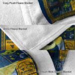 customized west virginia mountaineers baby yoda blue blanket best selling