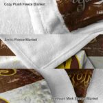 customized western michigan broncos grunge texture brown white blanket best selling
