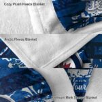 customized winnipeg jets floral stripes blue white blanket best selling