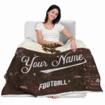 customized wyoming cowboys grunge texture brown white blanket best selling