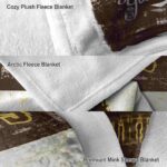 customized wyoming cowboys grunge texture brown white blanket best selling