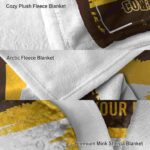 customized wyoming cowboys paint strokes brown white blanket best selling