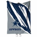 dallas cowboys brushstrokes blue white blanket best selling