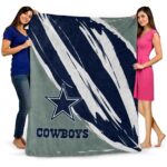 dallas cowboys brushstrokes blue white blanket fashion forward