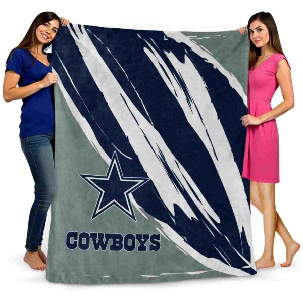 dallas cowboys brushstrokes blue white blanket fashion forward