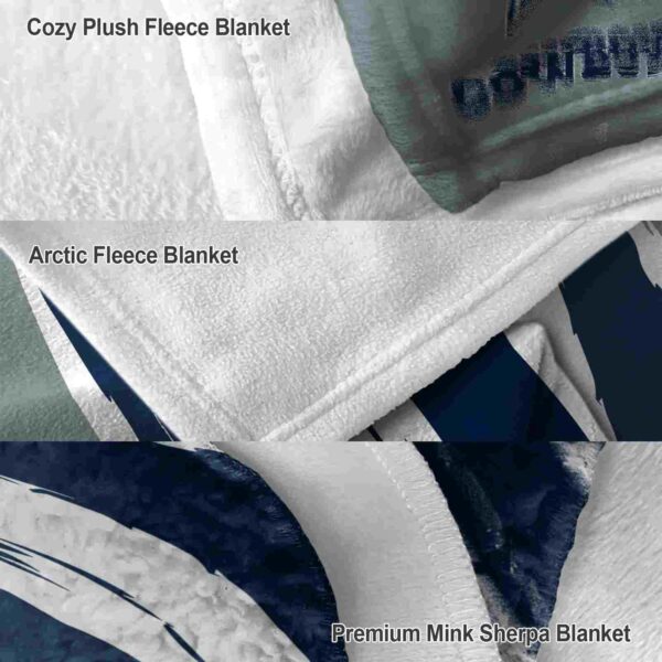 dallas cowboys brushstrokes blue white blanket premium grade