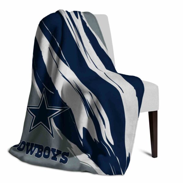 dallas cowboys brushstrokes blue white blanket top rated