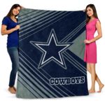 dallas cowboys diagonal stripes blue blanket fashion forward