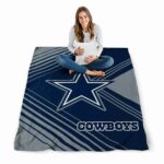 dallas cowboys diagonal stripes blue blanket high quality