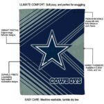 dallas cowboys diagonal stripes blue blanket new arrival