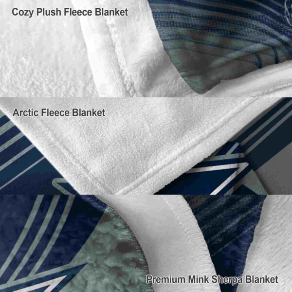 dallas cowboys diagonal stripes blue blanket premium grade