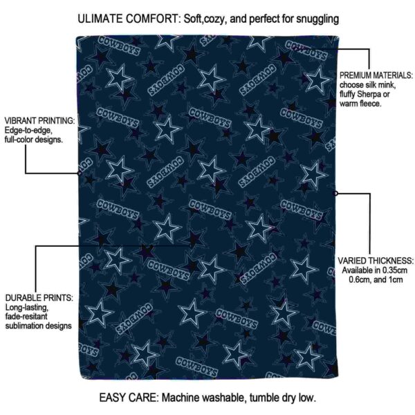 dallas cowboys diehard fans blue blanket new arrival